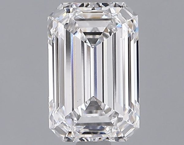 1.60 Carat Emerald Cut Lab-Created Diamond For Sale