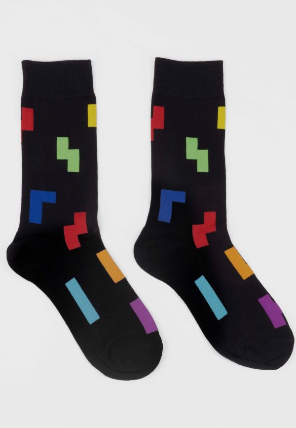 Tetris - Tetriminos Pattern - Socks Discount