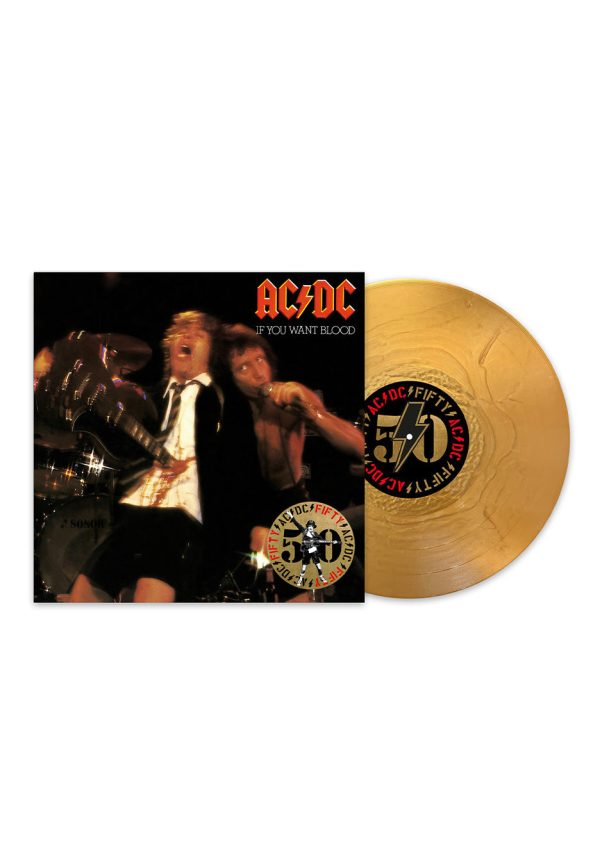 AC DC - If You Want Blood You ve Got It (Limited 50th Anniversary) Gold - Colored Vinyl Supply